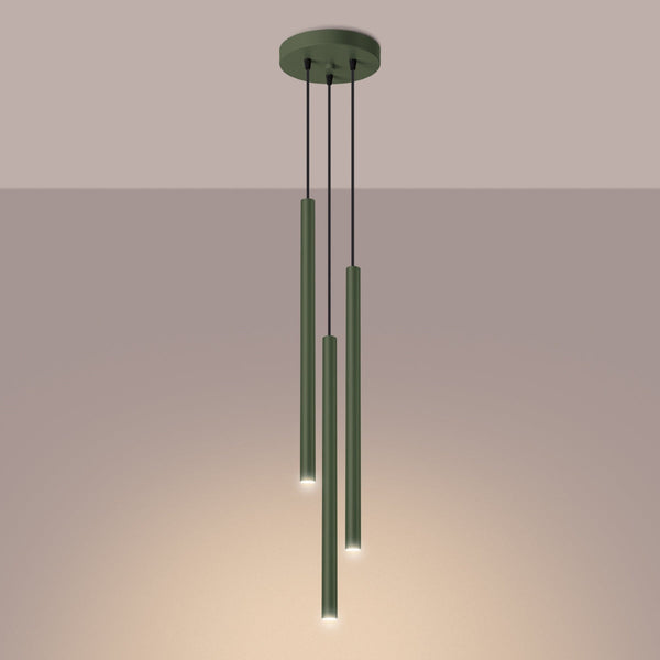 Hanglamp PASTELO 3P olijfgroen