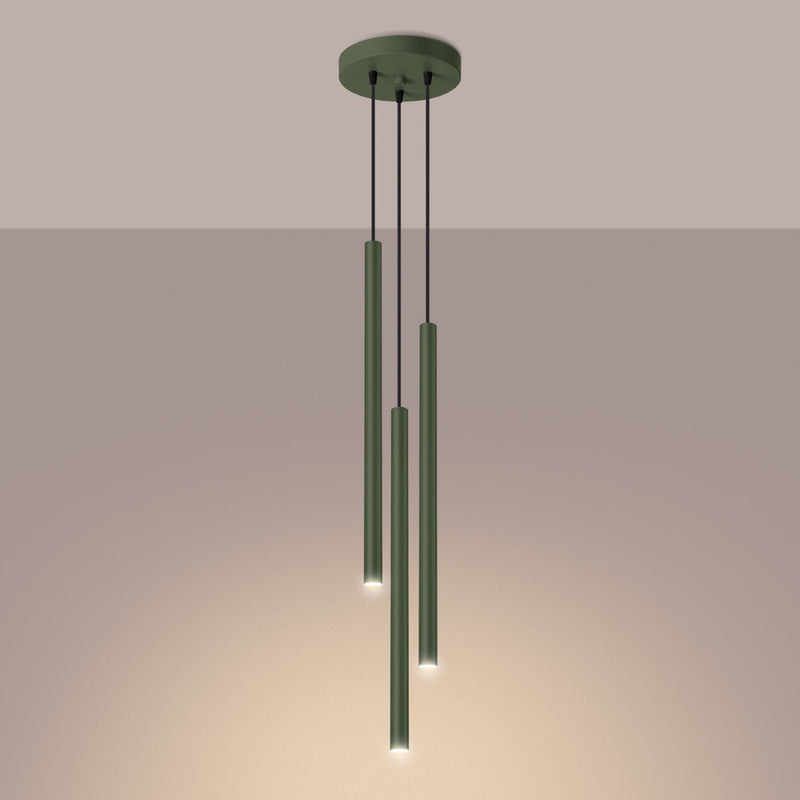 Hanglamp PASTELO 3P olijfgroen