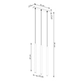 Hanglamp PASTELO 3 rood oker