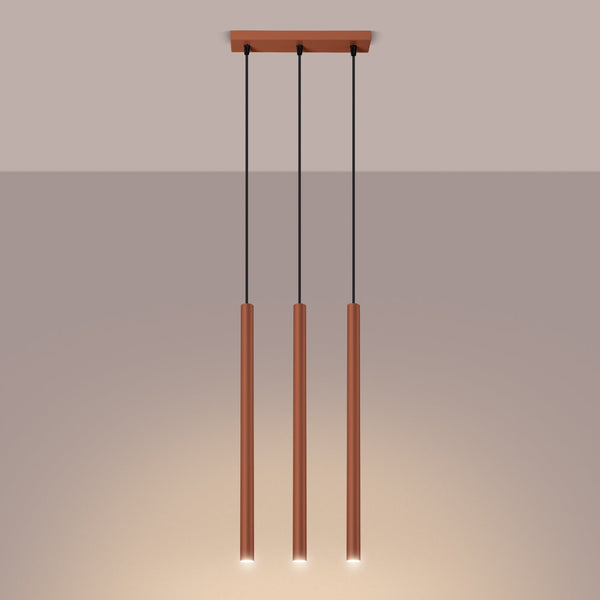 Hanglamp PASTELO 3 rood oker