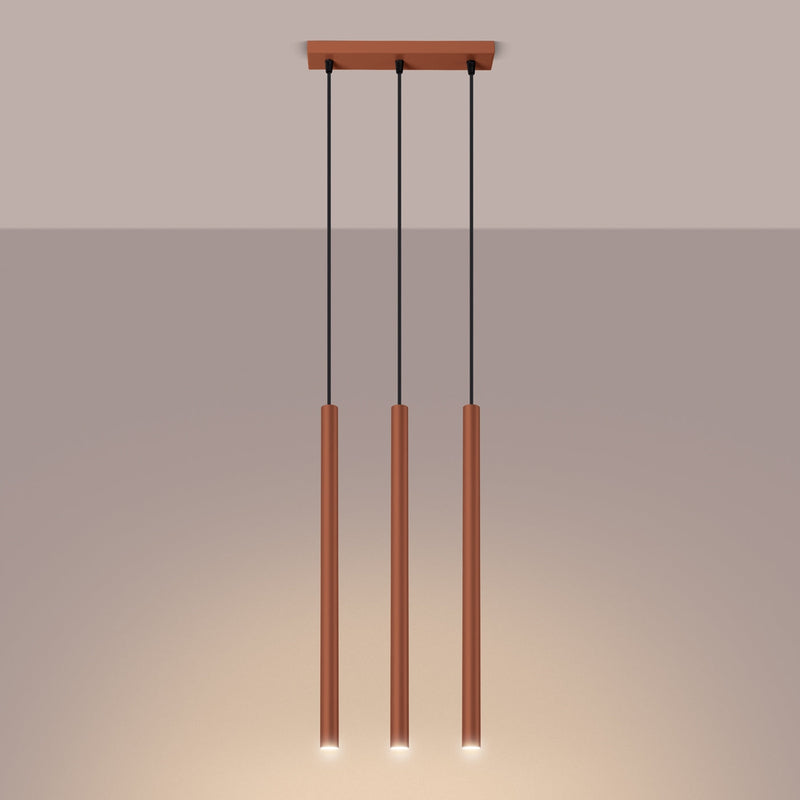 Hanglamp PASTELO 3 rood oker