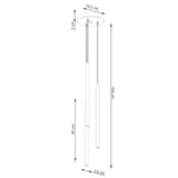 Hanglamp PASTELO 3P rood oker