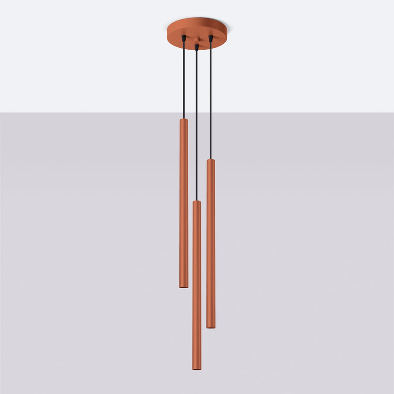 Hanglamp PASTELO 3P rood oker
