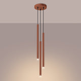 Hanglamp PASTELO 3P rood oker