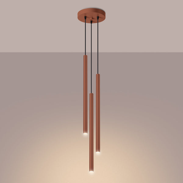 Hanglamp PASTELO 3P rood oker