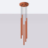 Hanglamp PASTELO 5P rood oker