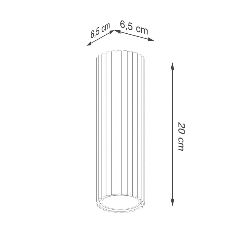 Plafondlamp KARBON 20 wit