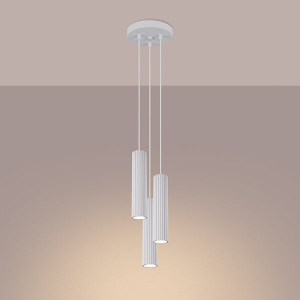 Hanglamp KARBON 3P wit