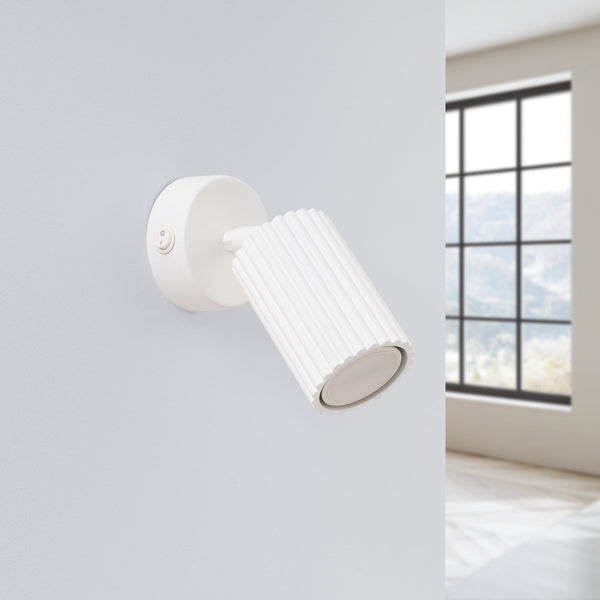 Wandlamp KARBON wit met schakelaar