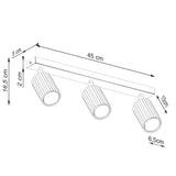 Plafondlamp KARBON 3L wit