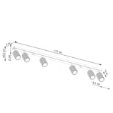 Plafondlamp KARBON 6L wit