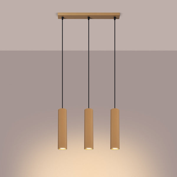 Hanglamp KARBON 3L goud