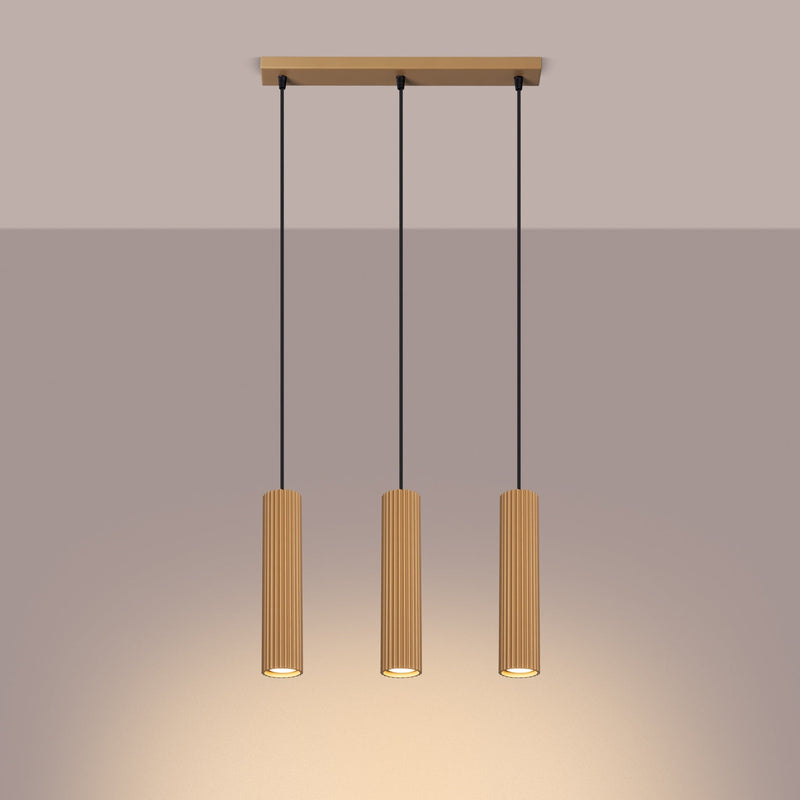 Hanglamp KARBON 3L goud