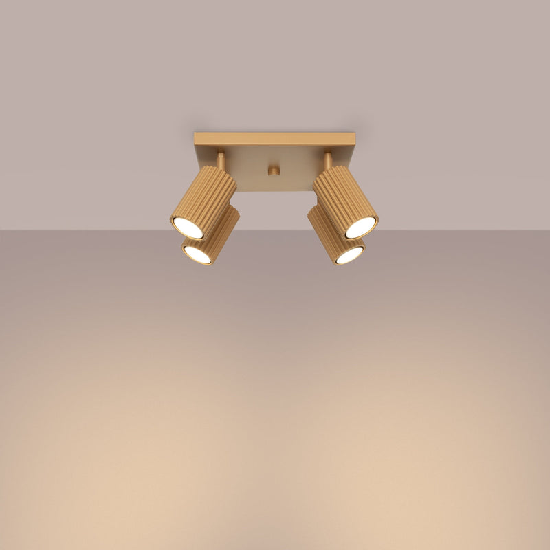 Plafondlamp KARBON 4 goud