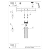 Plafondlamp KARBON 20 zwart