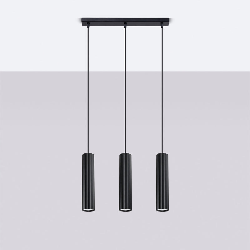 Hanglamp KARBON 3L zwart