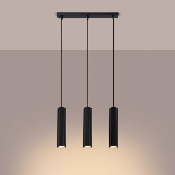 Hanglamp KARBON 3L zwart