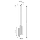 Hanglamp KARBON 3P zwart