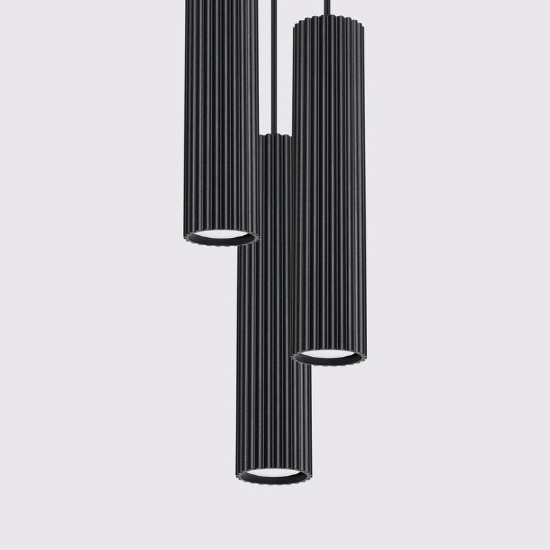 Hanglamp KARBON 3P zwart