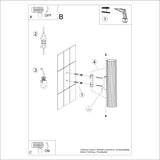 Wandlamp KARBON 30 zwart