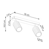 Plafondlamp KARBON 2 zwart