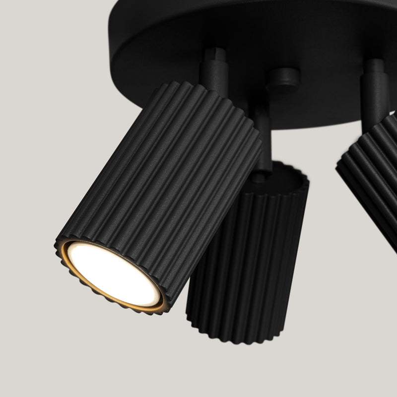 Plafondlamp KARBON 3P zwart