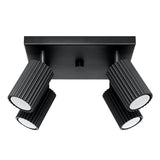 Plafondlamp KARBON 4 zwart