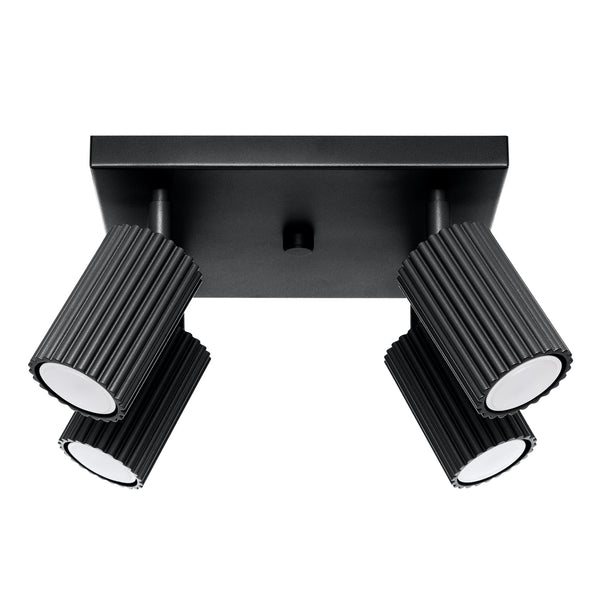 Plafondlamp KARBON 4 zwart