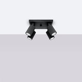 Plafondlamp KARBON 4 zwart