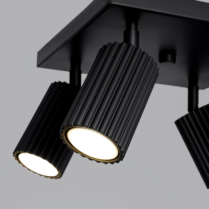 Plafondlamp KARBON 4 zwart