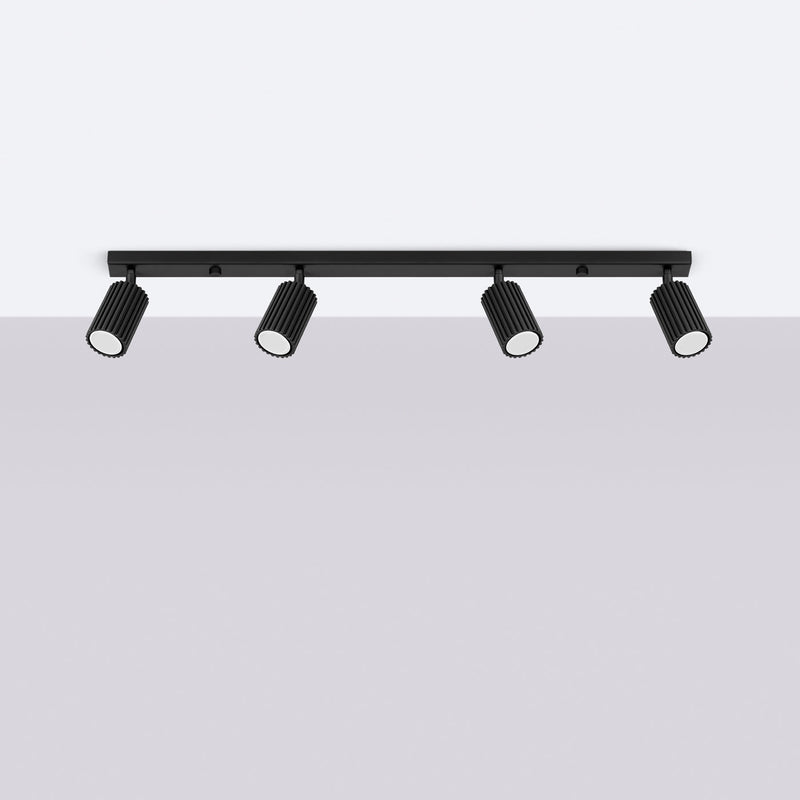 Plafondlamp KARBON 4L zwart