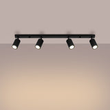 Plafondlamp KARBON 4L zwart