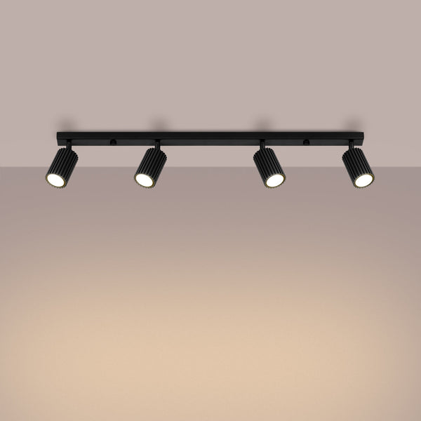 Plafondlamp KARBON 4L zwart