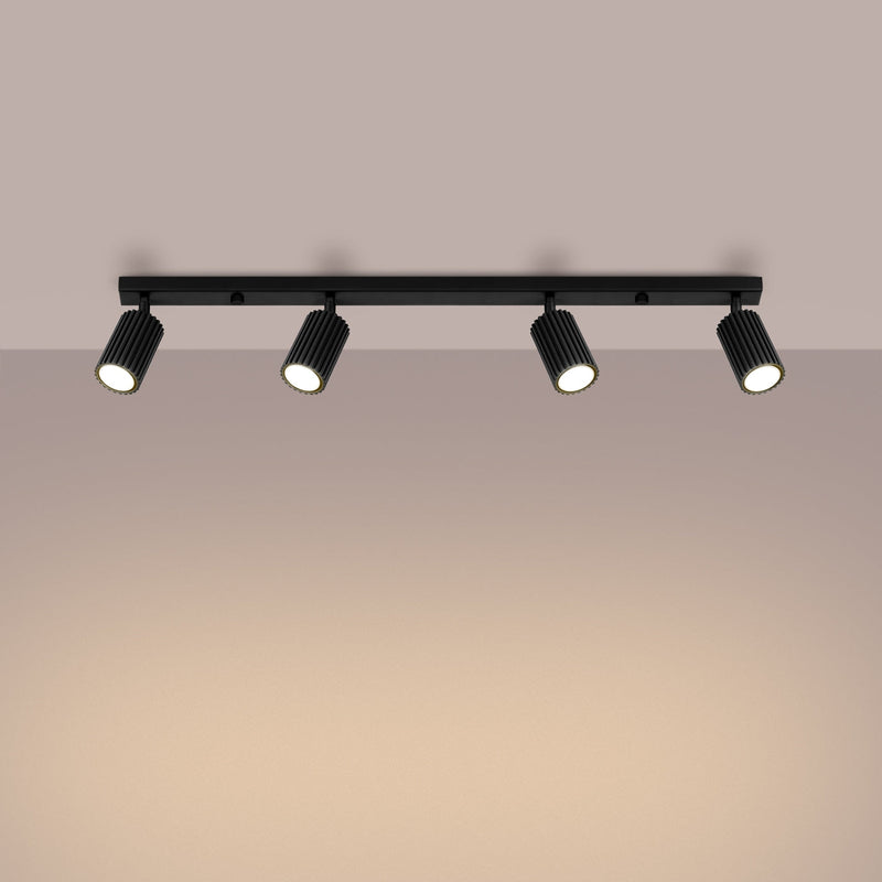 Plafondlamp KARBON 4L zwart