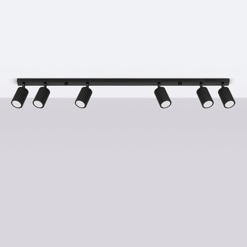 Plafondlamp KARBON 6L zwart