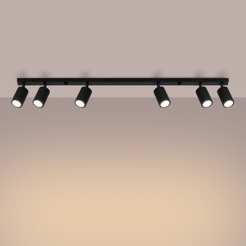 Plafondlamp KARBON 6L zwart