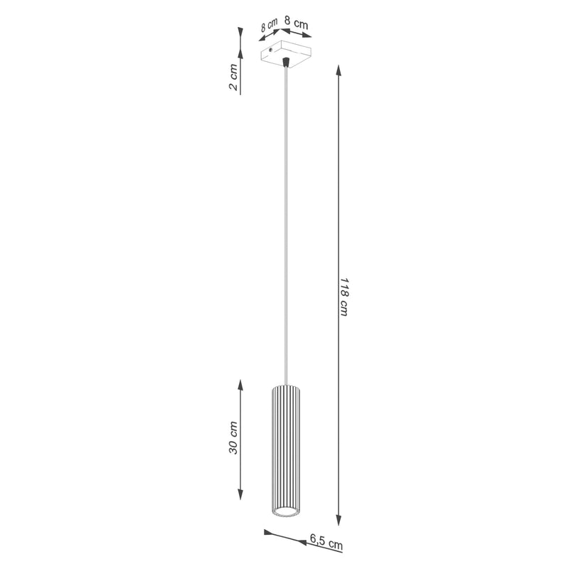 Hanglamp KARBON 1 beige