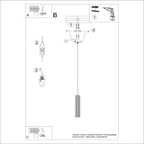 Hanglamp KARBON 1 beige