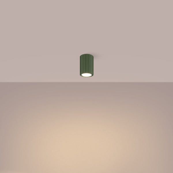 Plafondlamp KARBON 10 olijfgroen