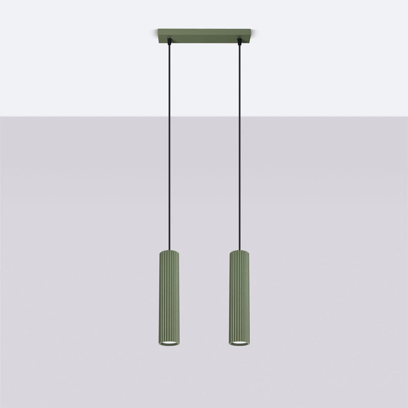 Hanglamp KARBON 2 olijfgroen