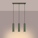 Hanglamp KARBON 3L olijfgroen