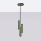 Hanglamp KARBON 3P olijfgroen