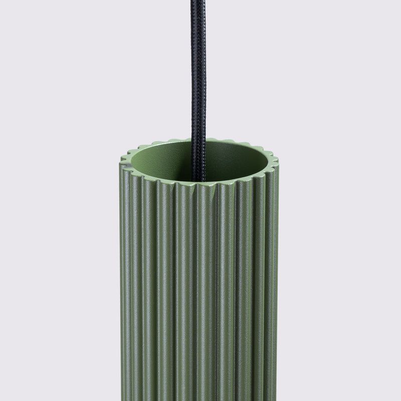 Hanglamp KARBON 3P olijfgroen