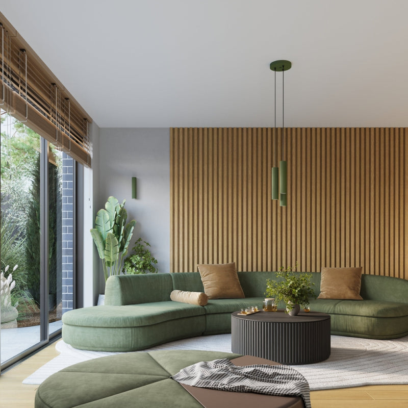 Wandlamp KARBON 30 olijfgroen