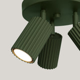 Plafondlamp KARBON 3P olijfgroen