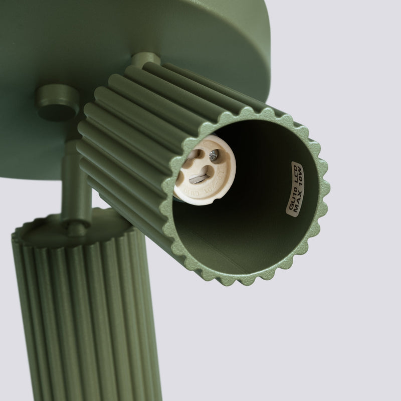 Plafondlamp KARBON 3P olijfgroen