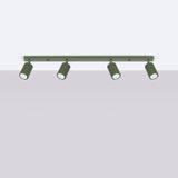 Plafondlamp KARBON 4L olijfgroen