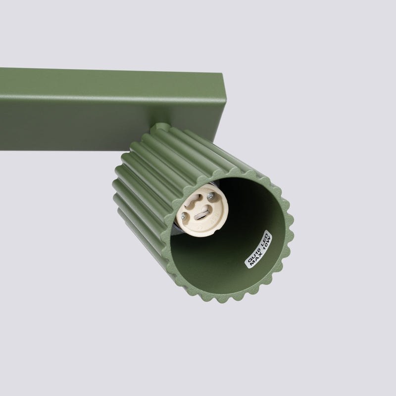 Plafondlamp KARBON 4L olijfgroen