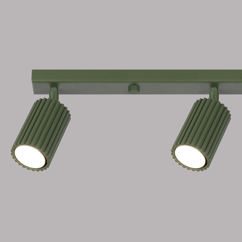Plafondlamp KARBON 4L olijfgroen