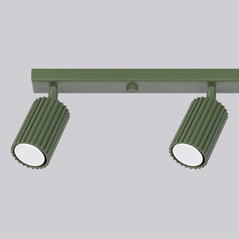 Plafondlamp KARBON 4L olijfgroen